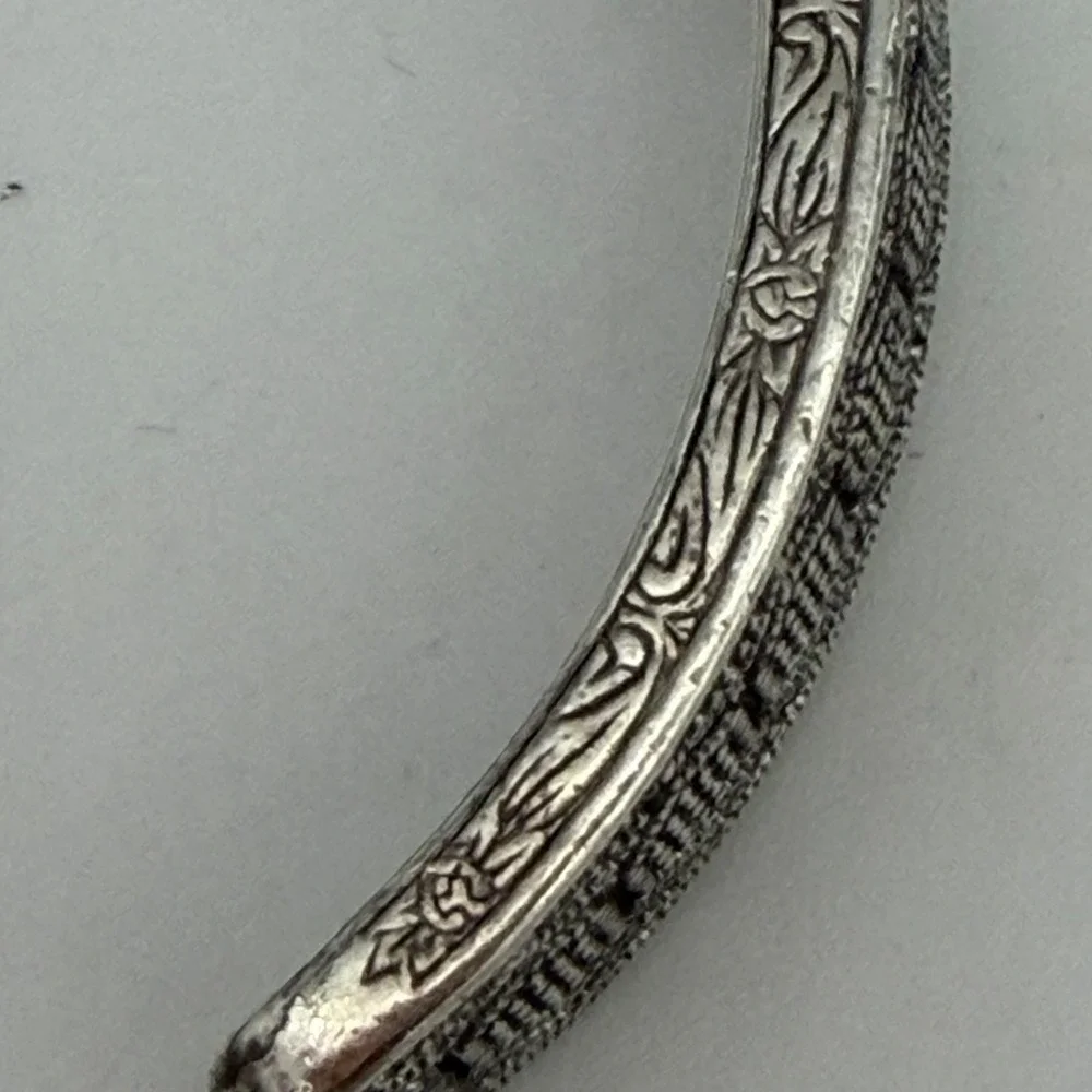 Vtg 925 Sterling Silver Diamond Cuff Bracelet Open Work Honey Comb Designer JSP